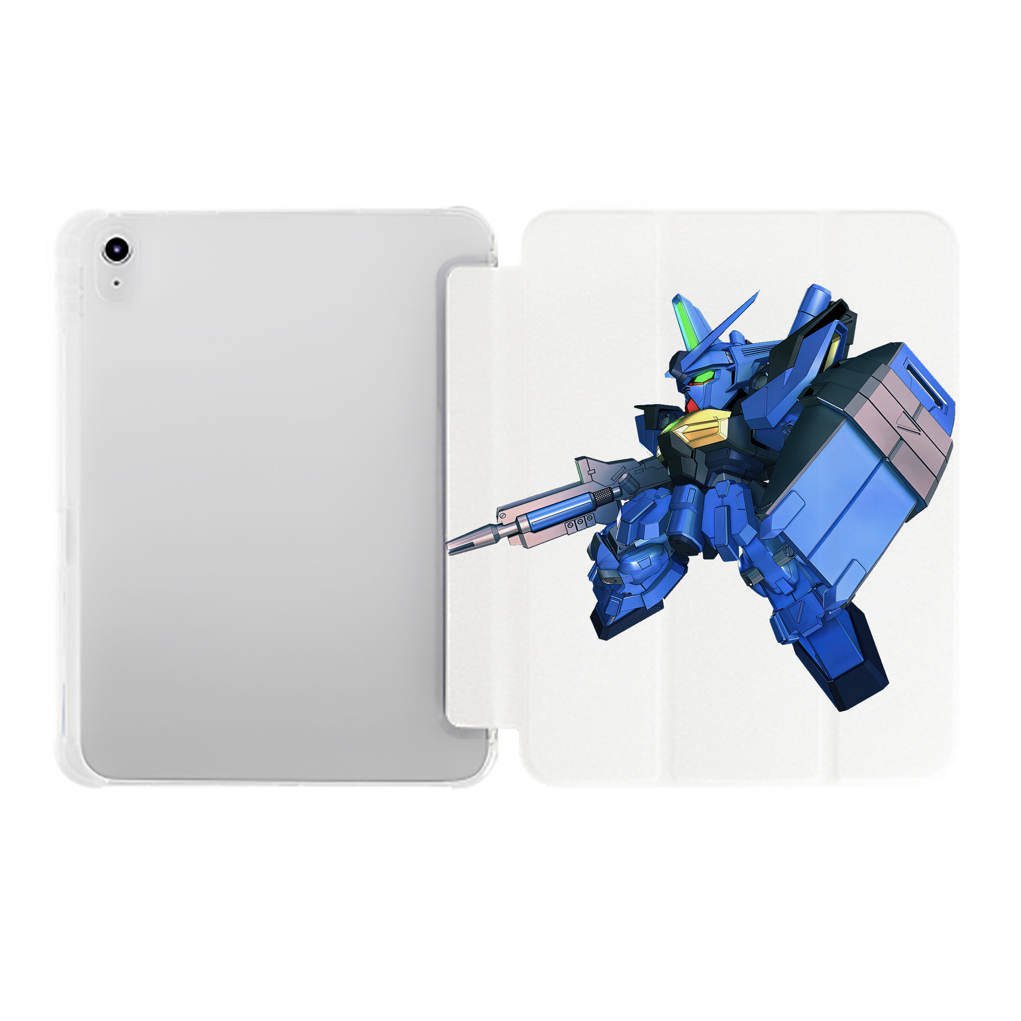 （画像用） 機動戦士ガンダム Mobile Suit Gundam IPad ケース ペン収納付き 三つ折りスタンド PUレザー×シリコン 対応機種9.5/10.5/10.9インチ